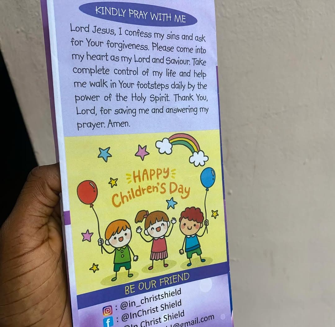 Gospel comic tract page
