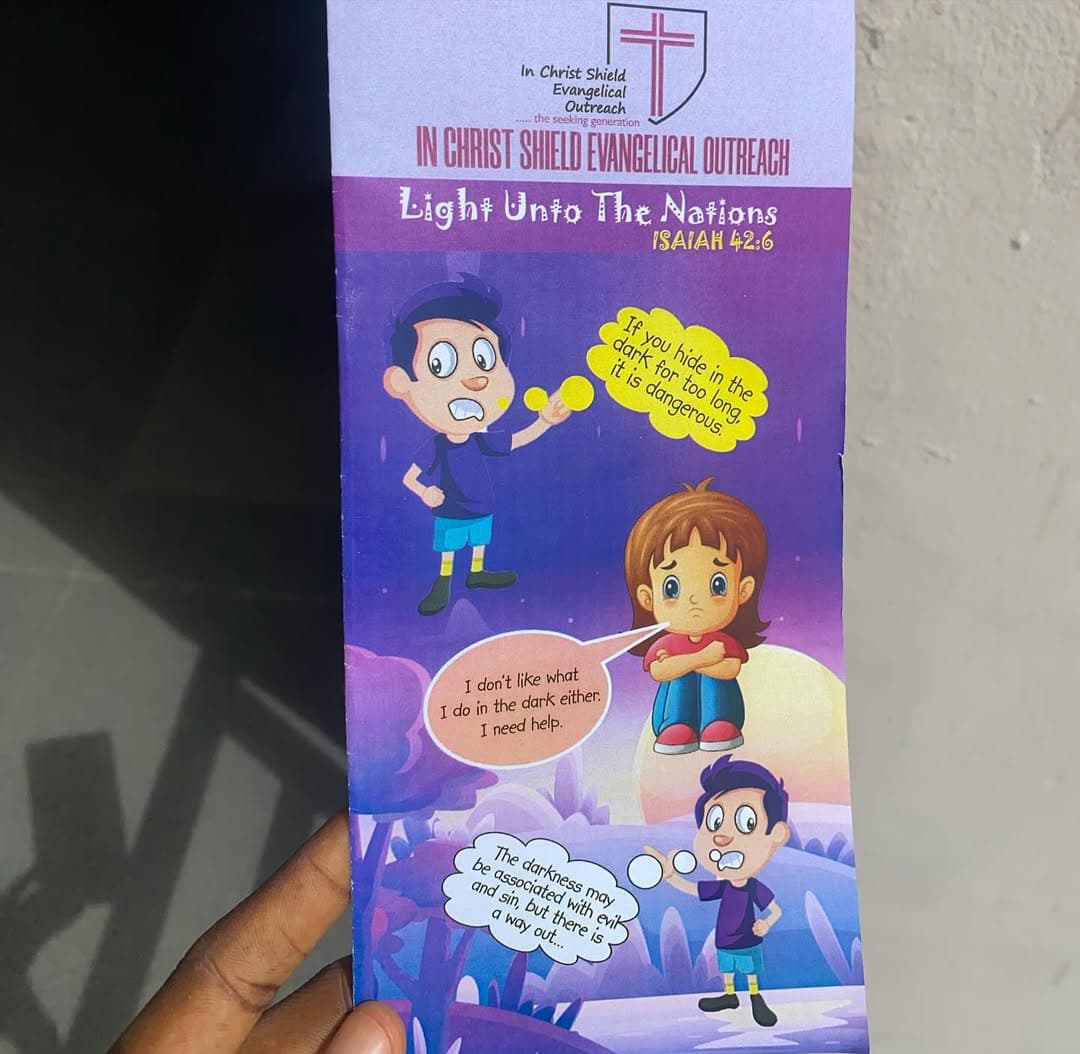 Gospel comic tract illustration