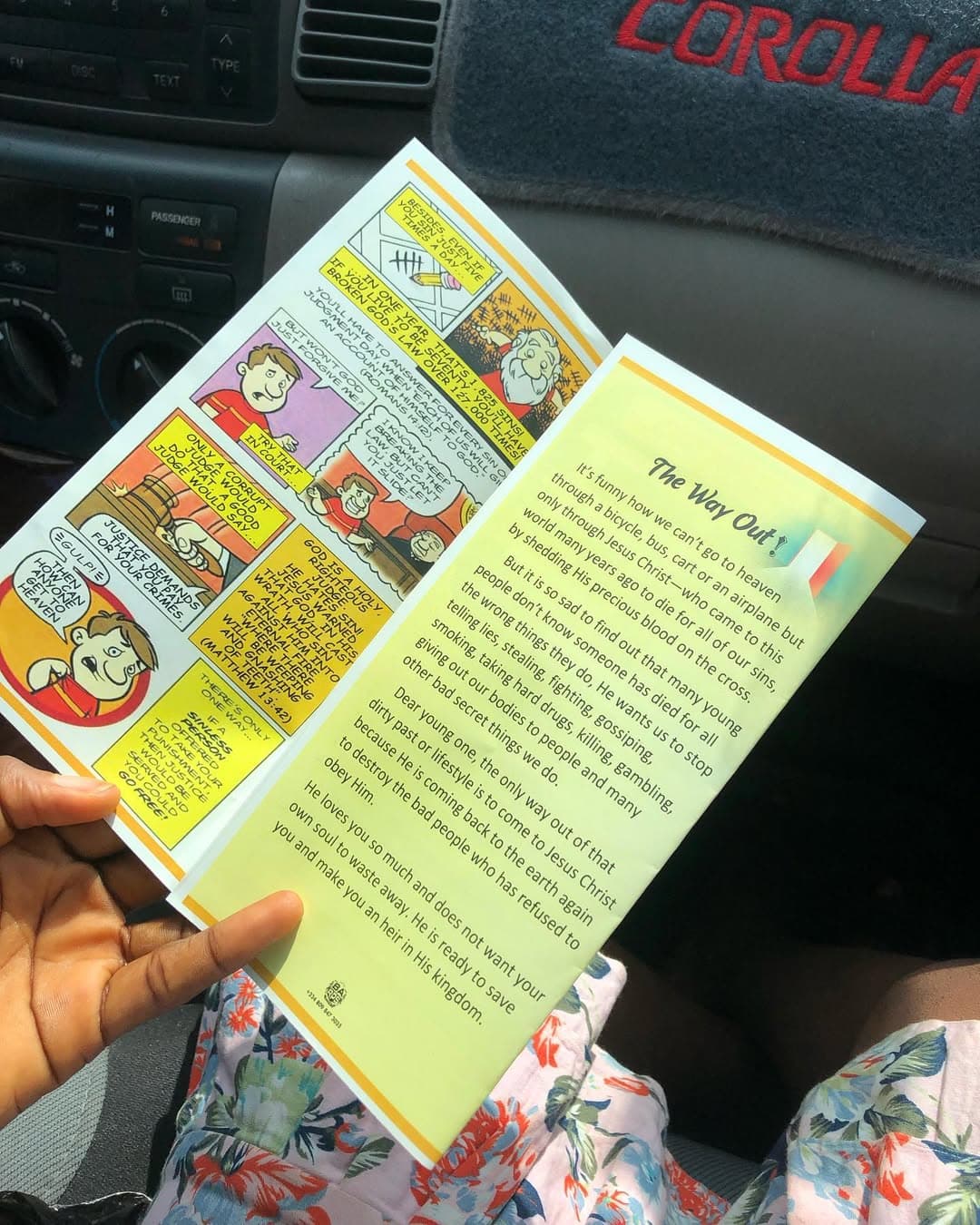 Gospel comic tract artwork